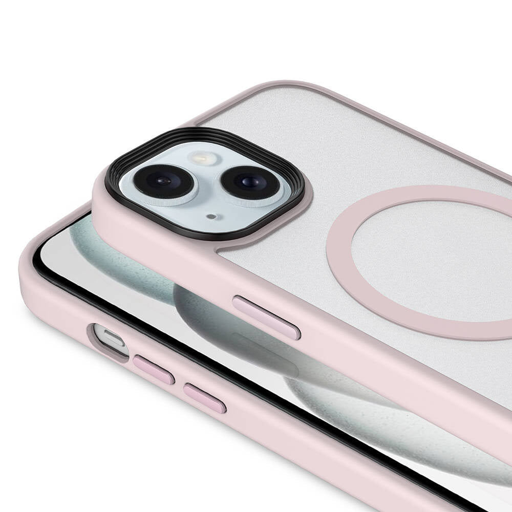 Apple iPhone 14 Kılıf Mat Arka Yüzey Wireless Şarj Özellikli Zore Flet M-safe Kapak