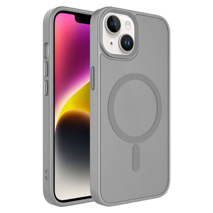 Apple iPhone 14 Kılıf Mat Arka Yüzey Wireless Şarj Özellikli Zore Flet M-safe Kapak