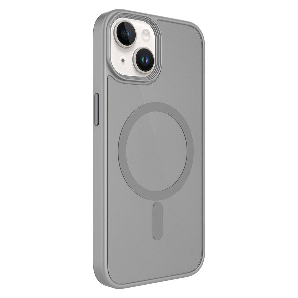 Apple iPhone 14 Kılıf Mat Arka Yüzey Wireless Şarj Özellikli Zore Flet M-safe Kapak