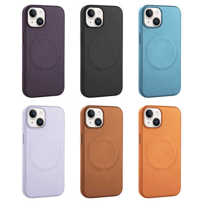 Apple iPhone 14 Kılıf PU Deri M-safe Wireless Şarj Özellikli Zore Derix Kapak