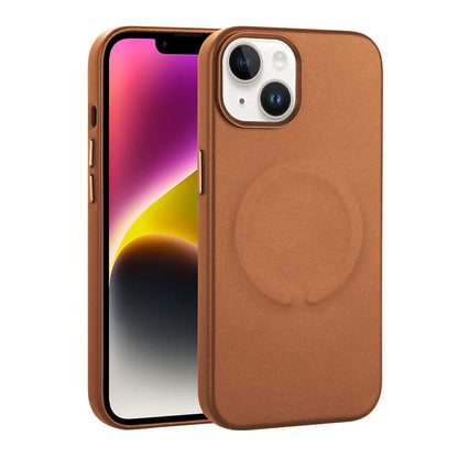 Apple iPhone 14 Kılıf PU Deri M-safe Wireless Şarj Özellikli Zore Derix Kapak