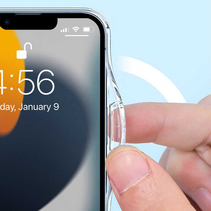 Apple iPhone 14 Kılıf ​​​​​Standlı M-safe Wireless Şarj Özellikli Wiwu Aurora Serisi Kapak