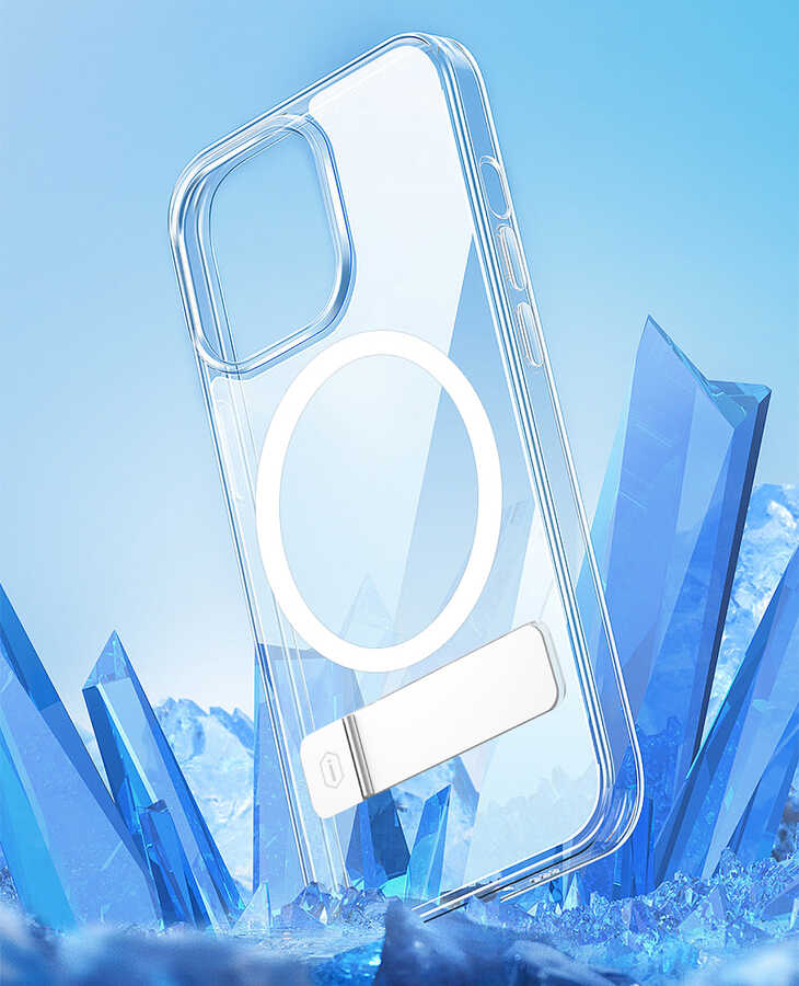 Apple iPhone 14 Kılıf ​​​​​Standlı M-safe Wireless Şarj Özellikli Wiwu Aurora Serisi Kapak