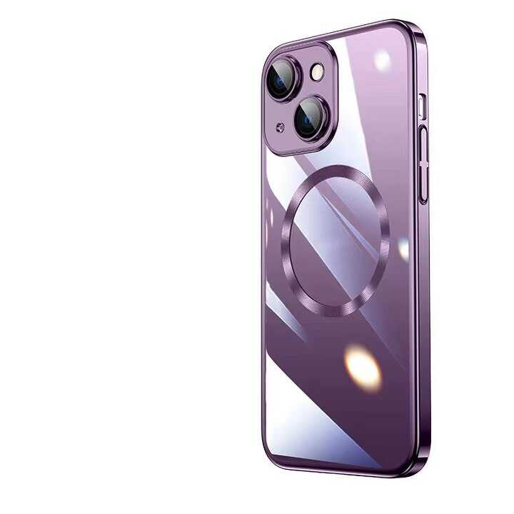 Apple iPhone 14 Kılıf Wireless Şarj Özellikli Sert PC Zore Riksos M-safe Kapak