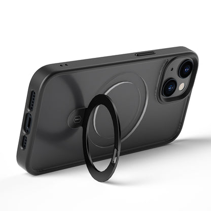 Apple iPhone 14 Kılıf Wiwu ZMM-010 M-safe Şarj Özellikli Parmak İzi Bırakmayan Mat Transparan Standlı Kapak