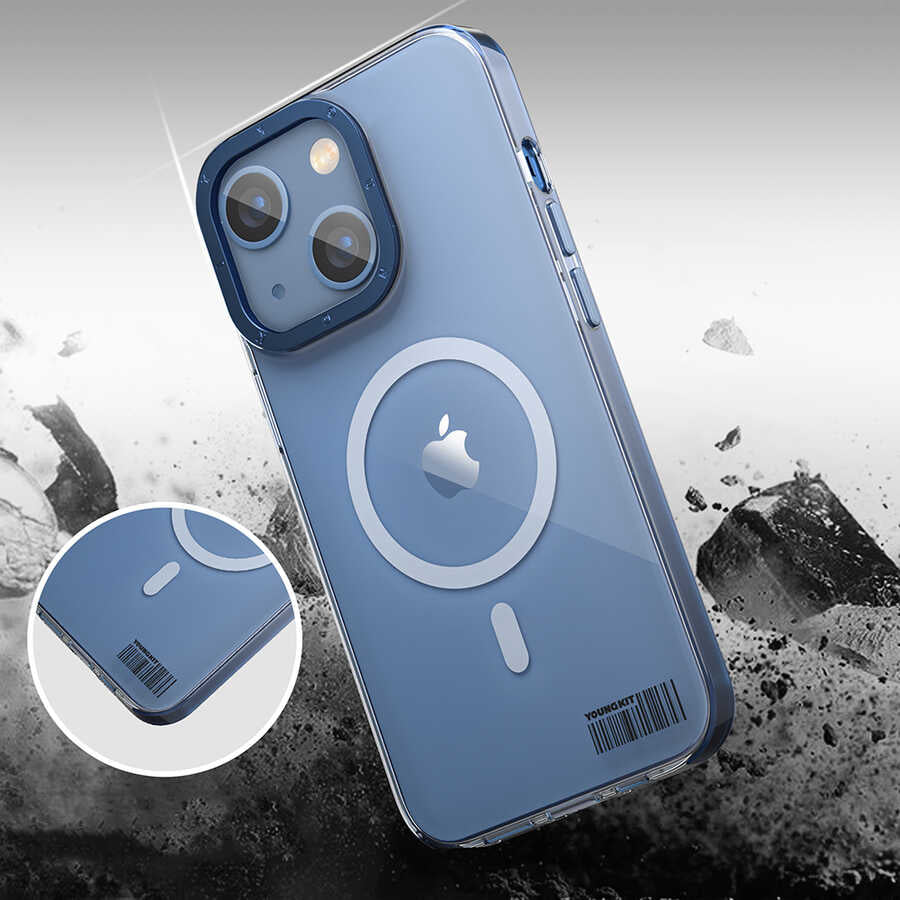 Apple iPhone 14 Plus Kılıf M-safe Şarj Özellikli Youngkit Coloured Glaze Serisi Kapak