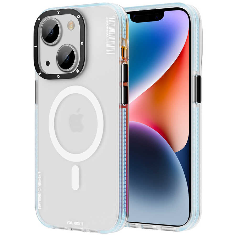 Apple iPhone 14 Plus Kılıf M-safe Şarj Özellikli Youngkit Jane Sand Serisi Kapak