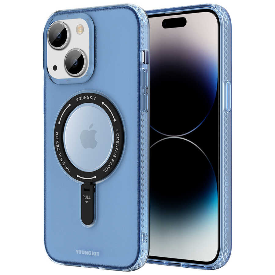 Apple iPhone 14 Plus Kılıf M-safe Şarj Özellikli Youngkit Rock Serisi Kapak