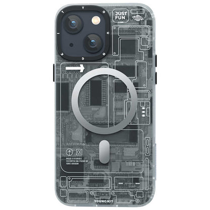 Apple iPhone 14 Plus Kılıf M-safe Şarj Özellikli YoungKit Technology Serisi Kapak