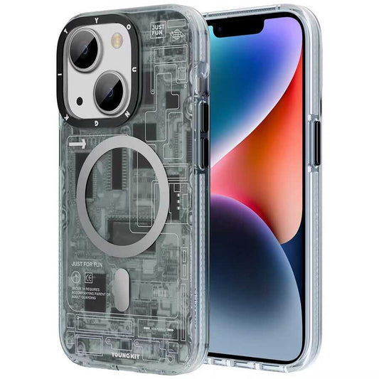 Apple iPhone 14 Plus Kılıf M-safe Şarj Özellikli YoungKit Technology Serisi Kapak