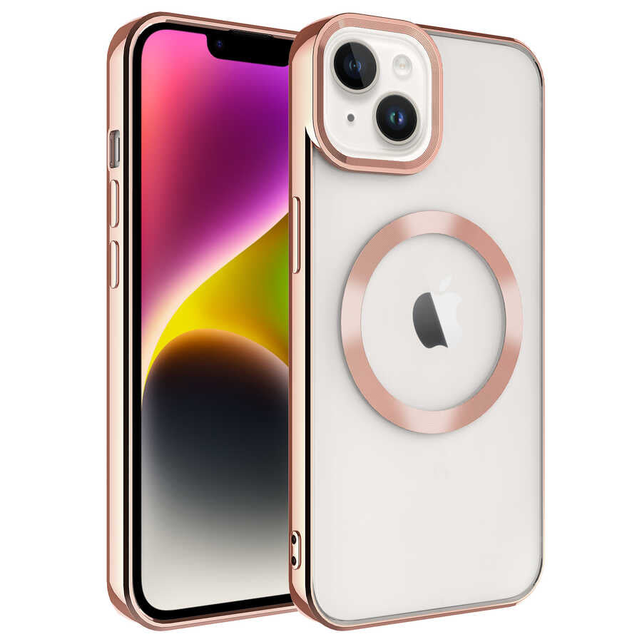 Apple iPhone 14 Plus Kılıf M-safe Wireless Şarj Özellikli Zore Setro Silikon