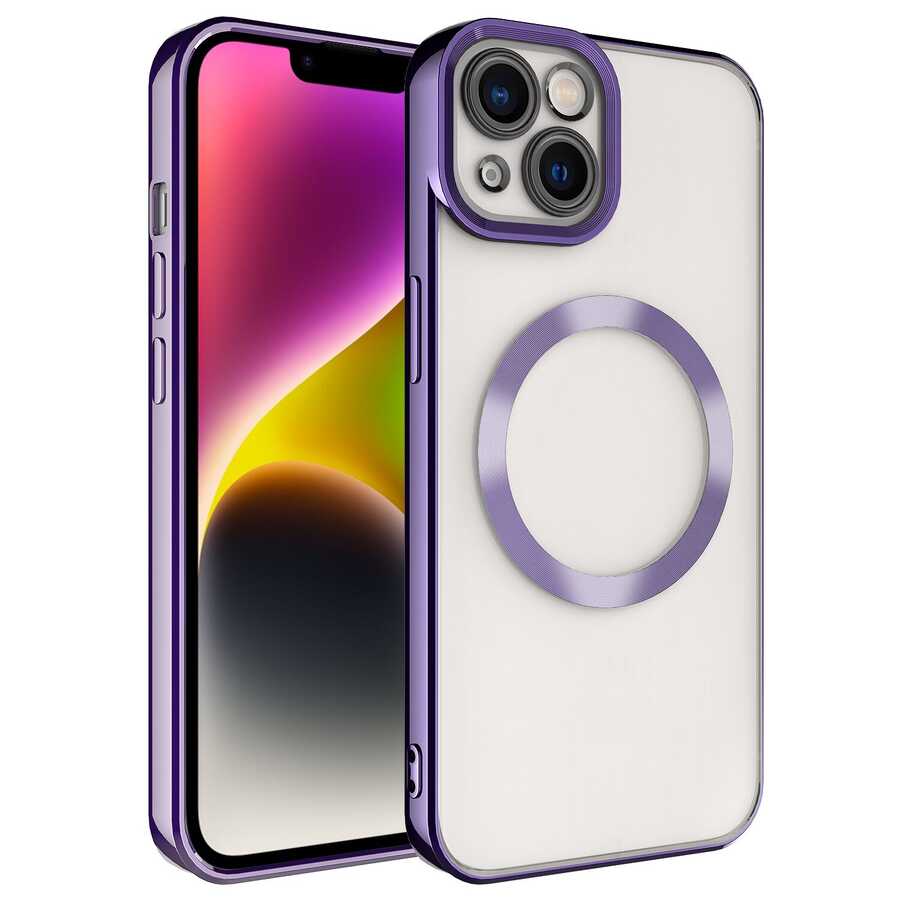 Apple iPhone 14 Plus Kılıf M-safe Wireless Şarj Özellikli Zore Setro Silikon