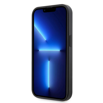 Apple iPhone 14 Pro Kılıf Ferrari Orjinal Lisanlı Klasik Metal Logolu Delikli Standlı Deri Kapak