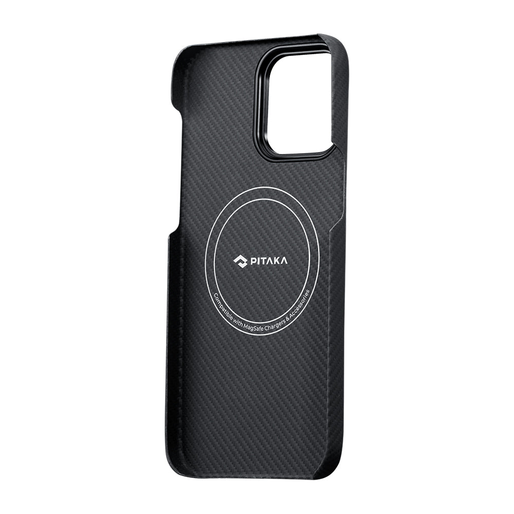 Apple iPhone 14 Pro Kılıf M-safe Şarj Özellikli 600D Aramid Fiber Pitaka Tactile Woven Orchestra Serisi Rhapsody Kapak