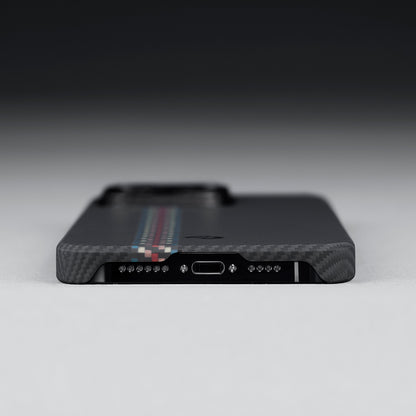 Apple iPhone 14 Pro Kılıf M-safe Şarj Özellikli 600D Aramid Fiber Pitaka Tactile Woven Orchestra Serisi Rhapsody Kapak