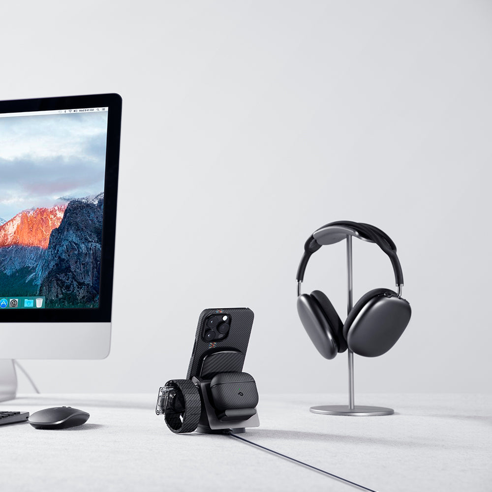 Apple iPhone 14 Pro Kılıf M-safe Şarj Özellikli 600D Aramid Fiber Pitaka Tactile Woven Orchestra Serisi Rhapsody Kapak