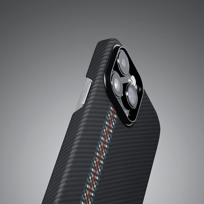 Apple iPhone 14 Pro Kılıf M-safe Şarj Özellikli 600D Aramid Fiber Pitaka Tactile Woven Orchestra Serisi Rhapsody Kapak