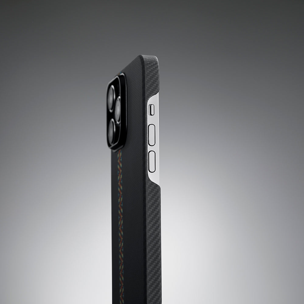 Apple iPhone 14 Pro Kılıf M-safe Şarj Özellikli 600D Aramid Fiber Pitaka Tactile Woven Orchestra Serisi Rhapsody Kapak