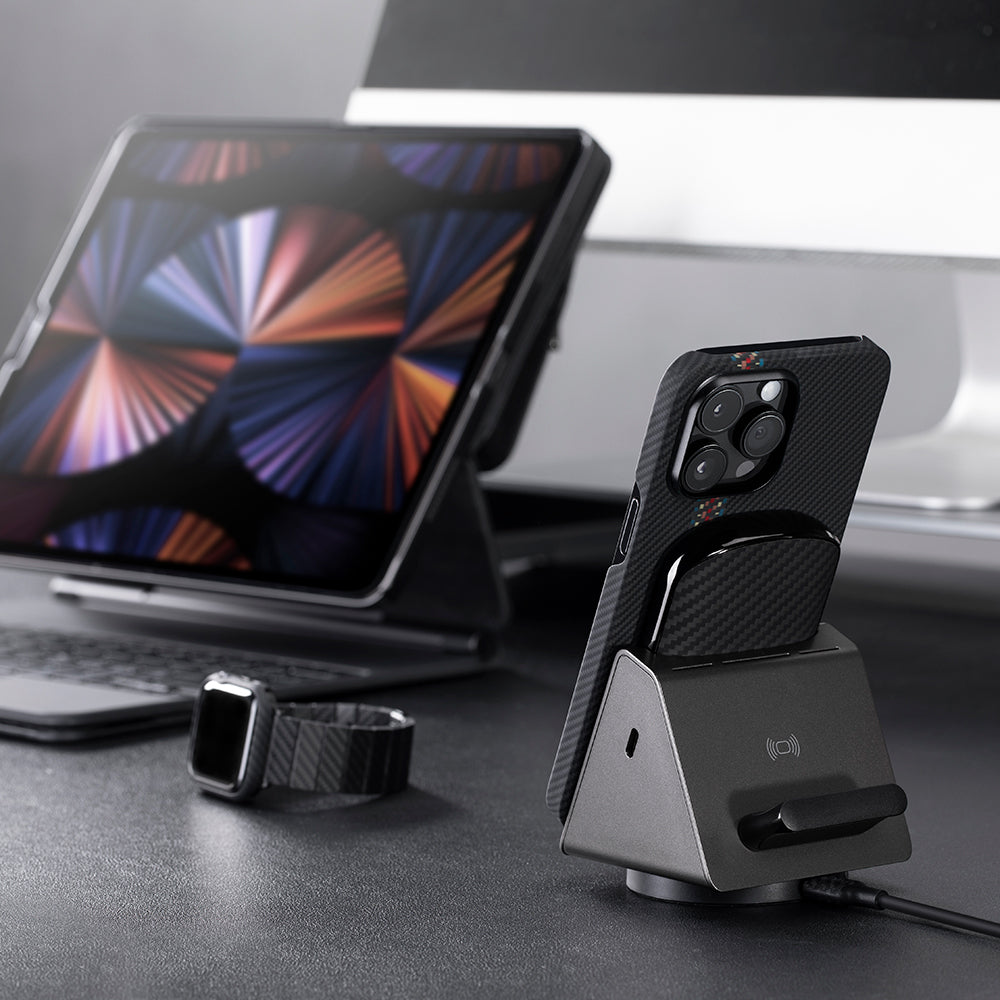 Apple iPhone 14 Pro Kılıf M-safe Şarj Özellikli 600D Aramid Fiber Pitaka Tactile Woven Orchestra Serisi Rhapsody Kapak