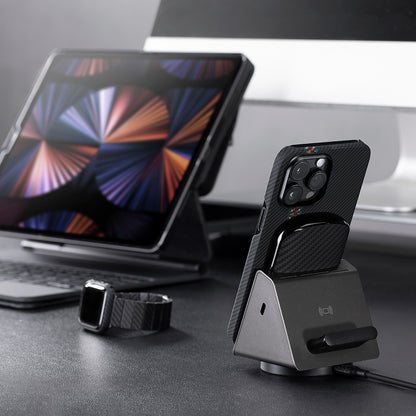 Apple iPhone 14 Pro Kılıf M-safe Şarj Özellikli 600D Aramid Fiber Pitaka Tactile Woven Orchestra Serisi Rhapsody Kapak