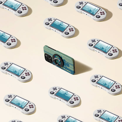 Apple iPhone 14 Pro Kılıf M-safe Şarj Özellikli Aramid Fiber Pitaka Tactile Woven Pixel Game Kapak