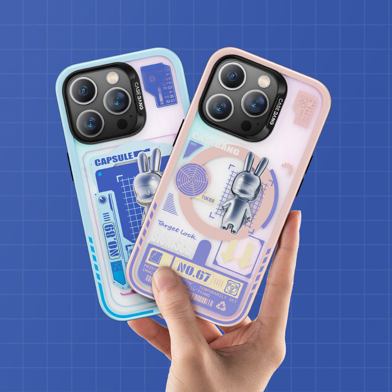 Apple iPhone 14 Pro Kılıf M-safe Şarj Özellikli Benks Casebang Rabbit Kapak