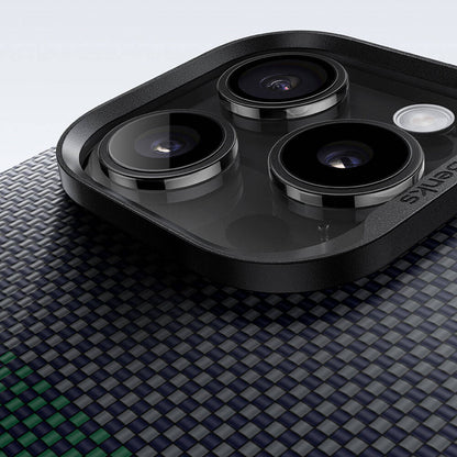 Apple iPhone 14 Pro Kılıf M-safe Şarj Özellikli Karbon Fiber Tasarımlı Benks Aurora ArmorAir Kevlar Kapak