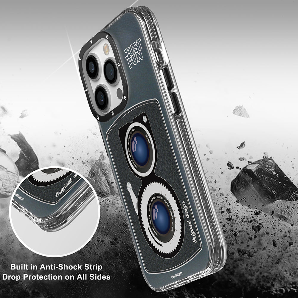 Apple iPhone 14 Pro Kılıf M-safe Şarj Özellikli Lens Figürlü YoungKit Art Film Serisi Kapak