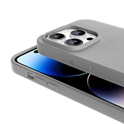 Apple iPhone 14 Pro Kılıf M-safe Şarj Özellikli Sıvı Teknolojili Silinebilir Sert Zore Kivi Kapak