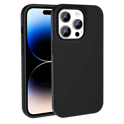 Apple iPhone 14 Pro Kılıf M-safe Şarj Özellikli Sıvı Teknolojili Silinebilir Sert Zore Kivi Kapak