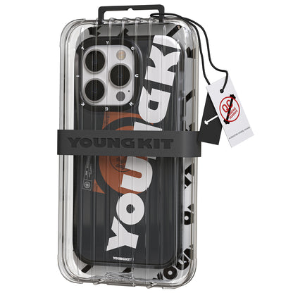 Apple iPhone 14 Pro Kılıf M-safe Şarj Özellikli Youngkit Binfen Serisi Yazı Temalı Kapak