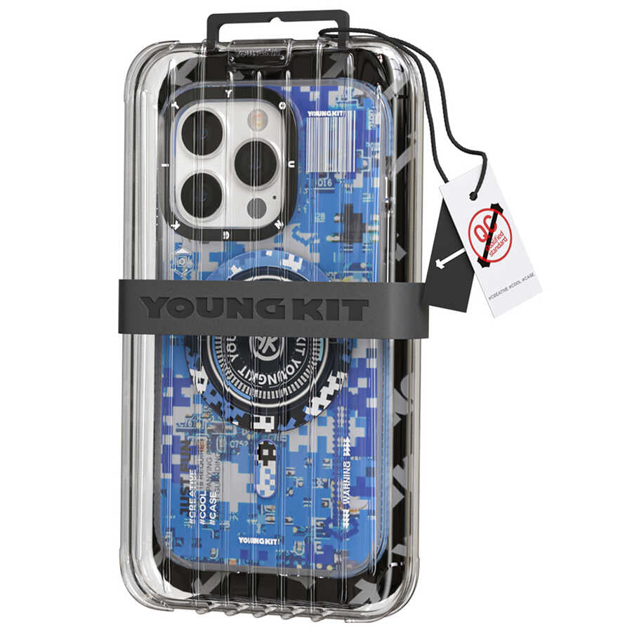 Apple iPhone 14 Pro Kılıf M-safe Şarj Özellikli YoungKit Kamuflaj Serisi Kapak