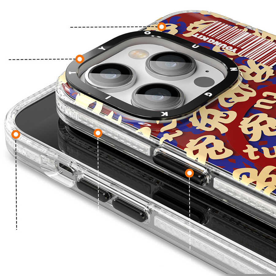 Apple iPhone 14 Pro Kılıf M-safe Şarj Özellikli Youngkit Play Rabbit Serisi Kapak