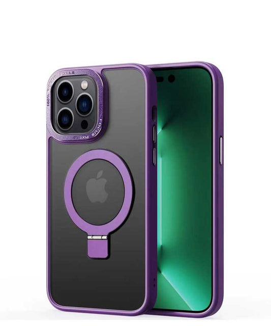 Apple iPhone 14 Pro Kılıf M-safe Wireless Şarj Özellikli Standlı Zore Ting Kapak