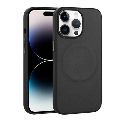 Apple iPhone 14 Pro Kılıf PU Deri M-safe Wireless Şarj Özellikli Zore Derix Kapak