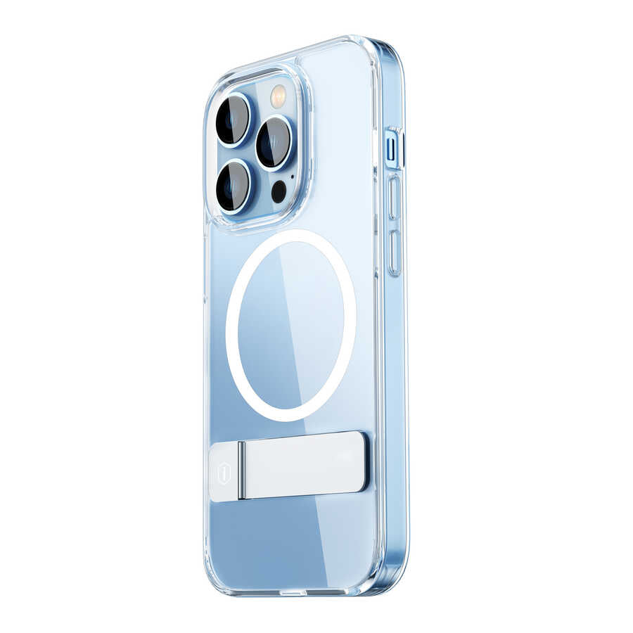 Apple iPhone 14 Pro Kılıf Standlı M-safe Wireless Şarj Özellikli Wiwu Aurora Serisi Kapak