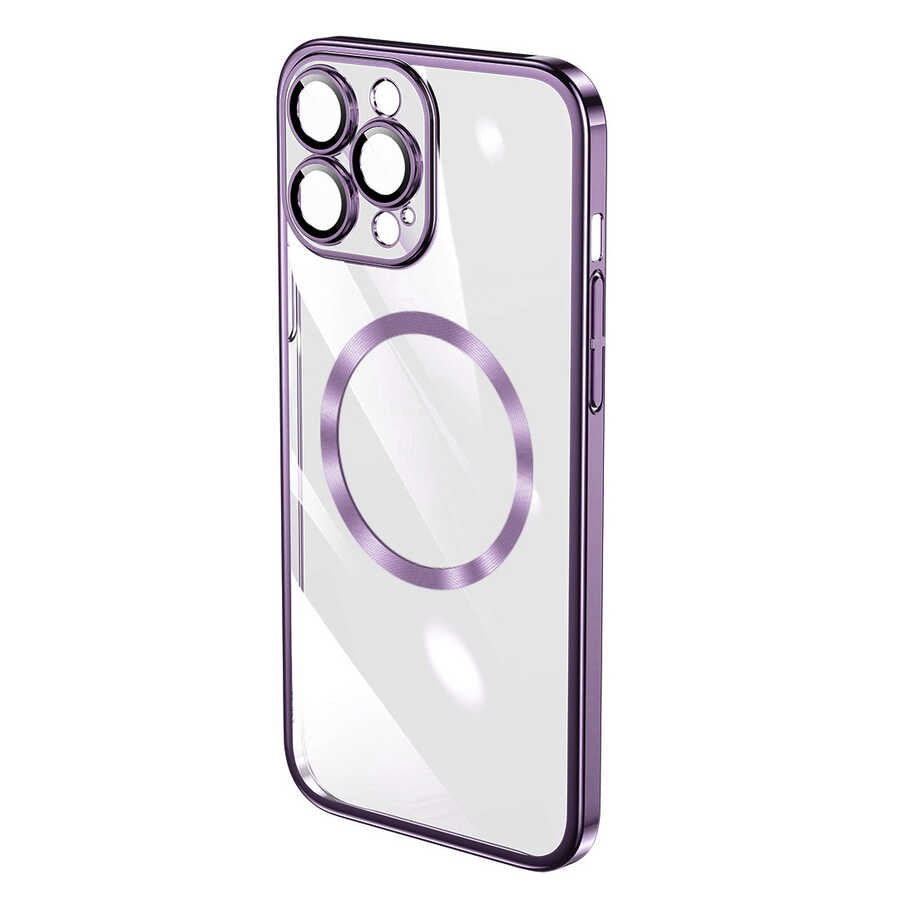 Apple iPhone 14 Pro Kılıf Wireless Şarj Özellikli Sert PC Zore Riksos M-safe Kapak