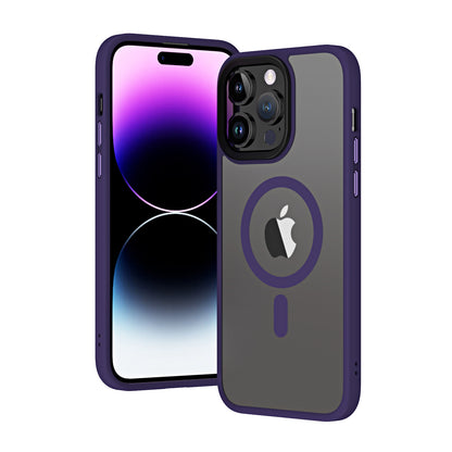 Apple iPhone 14 Pro Kılıf Wireless Şarj Özellikli Zore Hibrit M-safe Kapak