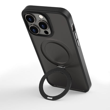 Apple iPhone 14 Pro Kılıf Wiwu ZMM-010 M-safe Şarj Özellikli Parmak İzi Bırakmayan Mat Transparan Standlı Kapak