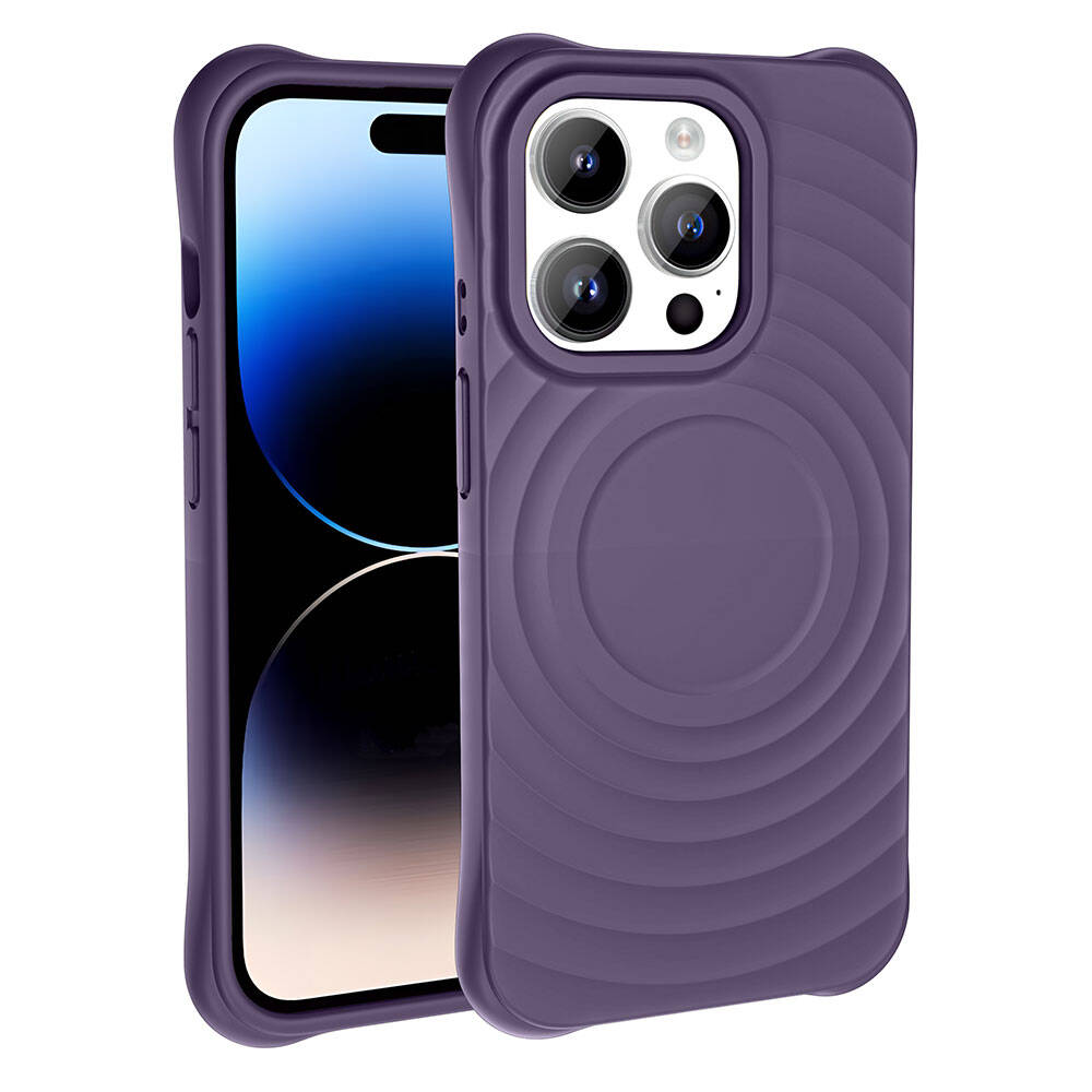 Apple iPhone 14 Pro M-safe Şarj Özellikli Airbagli Mat Görünümlü Zore Hepi Kapak