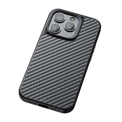 Apple iPhone 14 Pro Max Kılıf Aramid Karbon Fiber M-safe Özellikli Wlons Radison Kapak