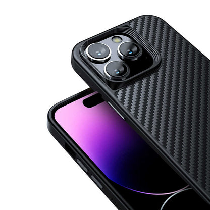 Apple iPhone 14 Pro Max Kılıf Aramid Karbon Fiber M-safe Özellikli Wlons Radison Kapak