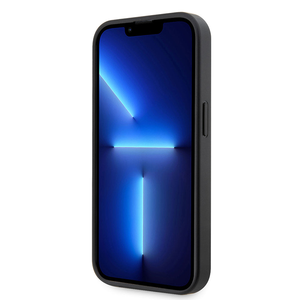 Apple iPhone 14 Pro Max Kılıf Ferrari Orjinal Lisanlı Klasik Metal Logolu Delikli Standlı Deri Kapak