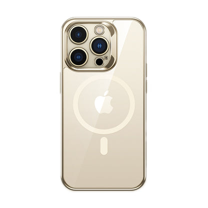 Apple iPhone 14 Pro Max Kılıf M-safe Şarj Özellikli Cam Yüzey Ekran Koruyuculu Benks Electroplated Kapak