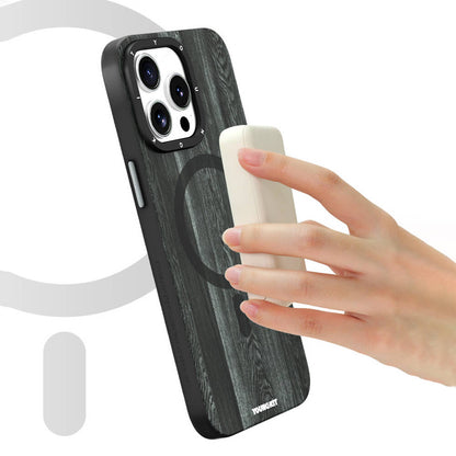 Apple iPhone 14 Pro Max Kılıf M-safe Şarj Özellikli Sararmaya Dayanıklı Youngkit Wood Forest Serisi Kapak