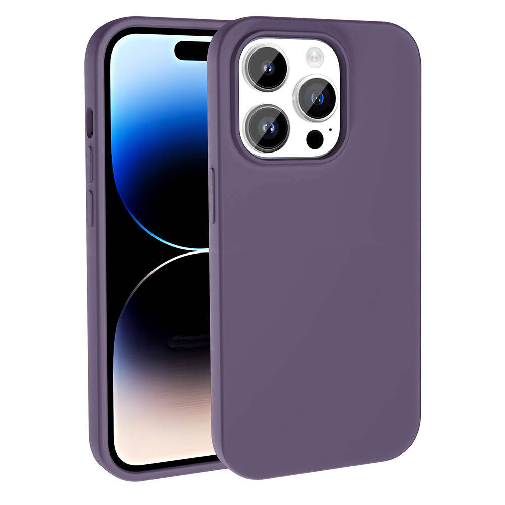 Apple iPhone 14 Pro Max Kılıf M-safe Şarj Özellikli Sıvı Teknolojili Silinebilir Sert Zore Kivi Kapak