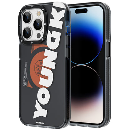 Apple iPhone 14 Pro Max Kılıf M-safe Şarj Özellikli Youngkit Binfen Serisi Yazı Temalı Kapak