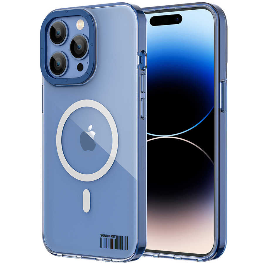 Apple iPhone 14 Pro Max Kılıf M-safe Şarj Özellikli Youngkit Coloured Glaze Serisi Kapak