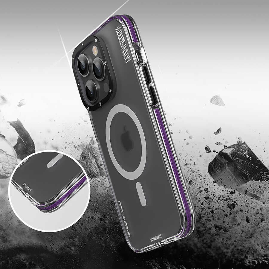 Apple iPhone 14 Pro Max Kılıf M-safe Şarj Özellikli Youngkit Jane Sand Serisi Kapak