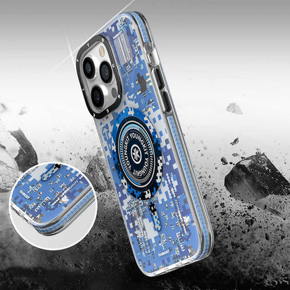 Apple iPhone 14 Pro Max Kılıf M-safe Şarj Özellikli YoungKit Kamuflaj Serisi Kapak